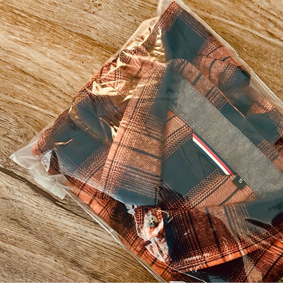 Womens | Orange & Navy Flannel Shirt | Small - Picture 4 of 9